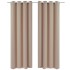 2 cortinas oscurecedoras con anillas blanco crema blackout