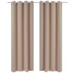 2 cortinas oscurecedoras con anillas blanco crema blackout 135x245cm