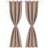 2 cortinas oscurecedoras con anillas blanco crema blackout
