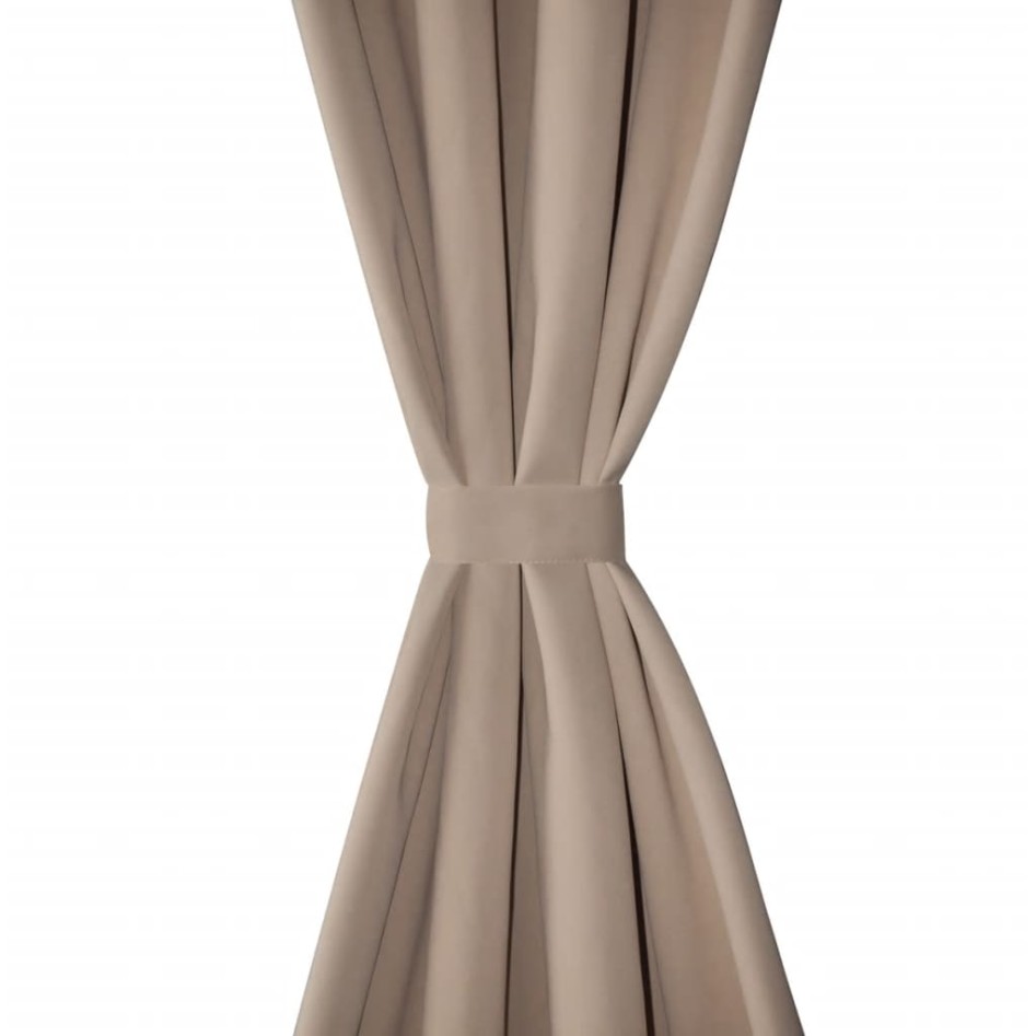 2 cortinas oscurecedoras con anillas blanco crema blackout