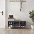 Mueble zapatero madera contrachapada gris hormigón 102x36x60