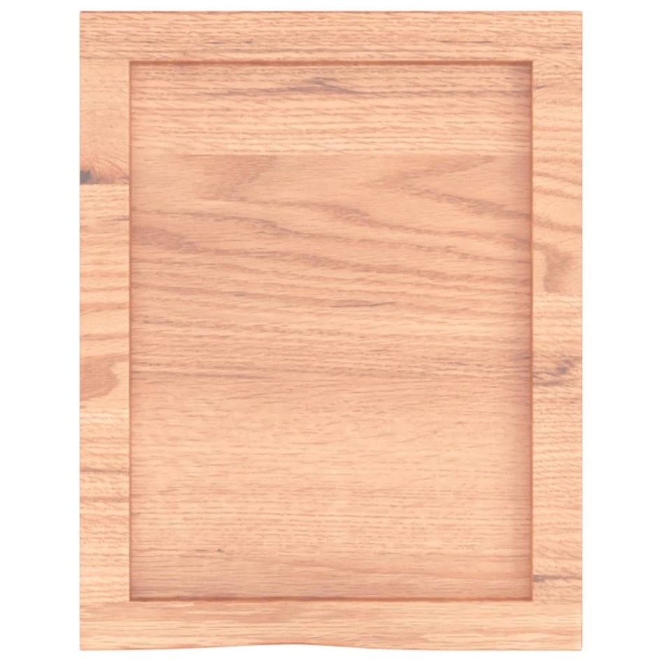 Encimera baño madera maciza tratada marrón claro 40x50x(2-6)