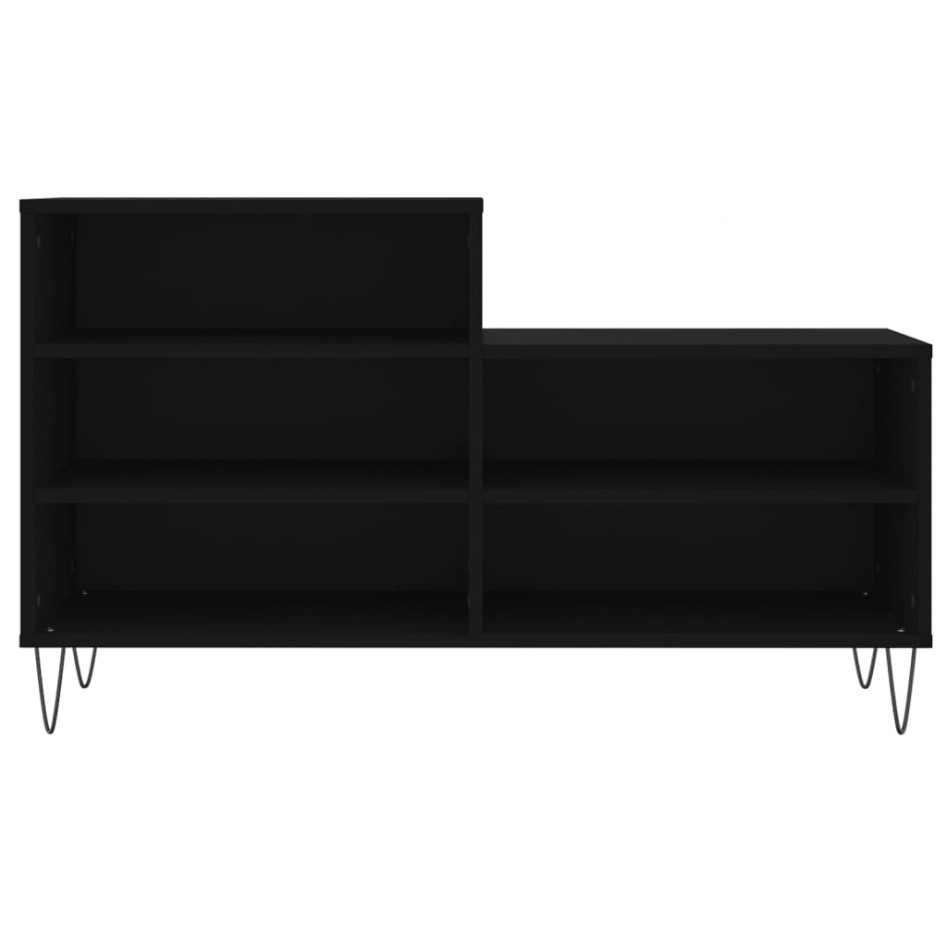 Mueble zapatero madera contrachapada negro 102x36x60