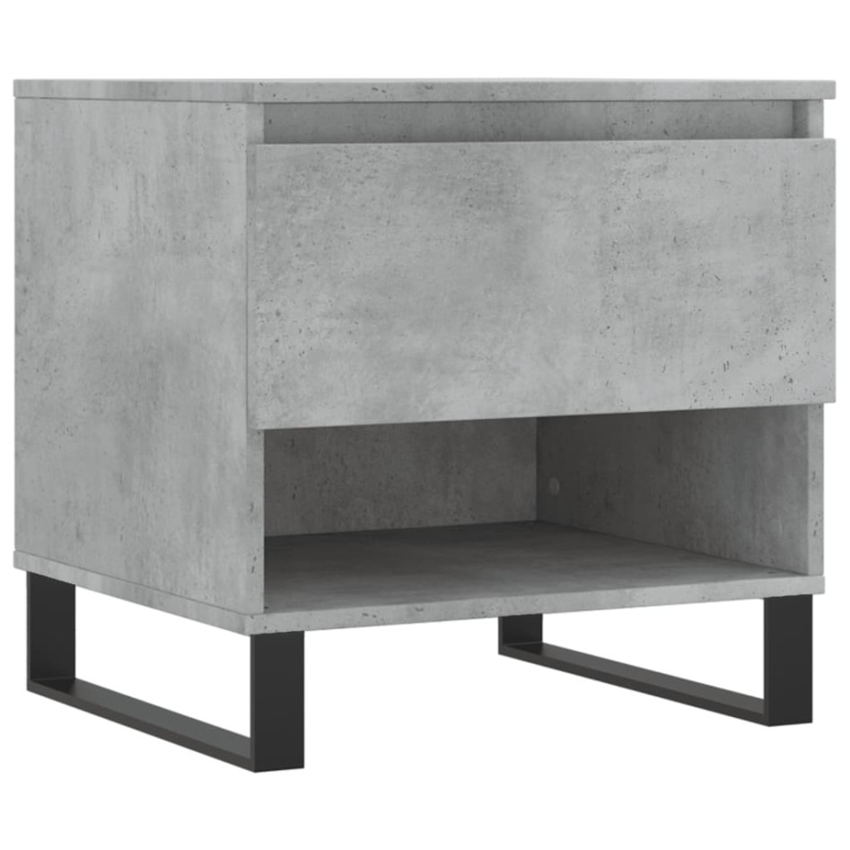 Mesa de centro madera de ingeniería gris hormigón 50x46x50