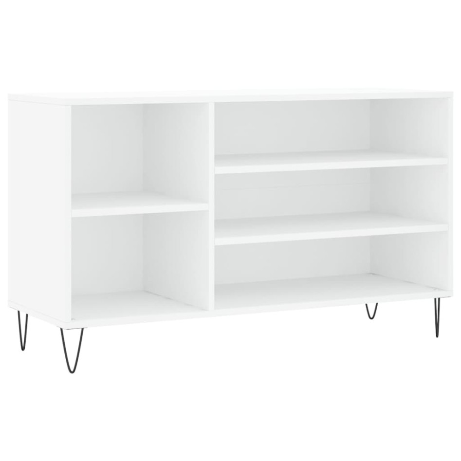 Mueble zapatero madera contrachapada blanco 102x36x60