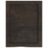 Encimera de baño madera tratada marrón oscuro 40x50x(2-4)