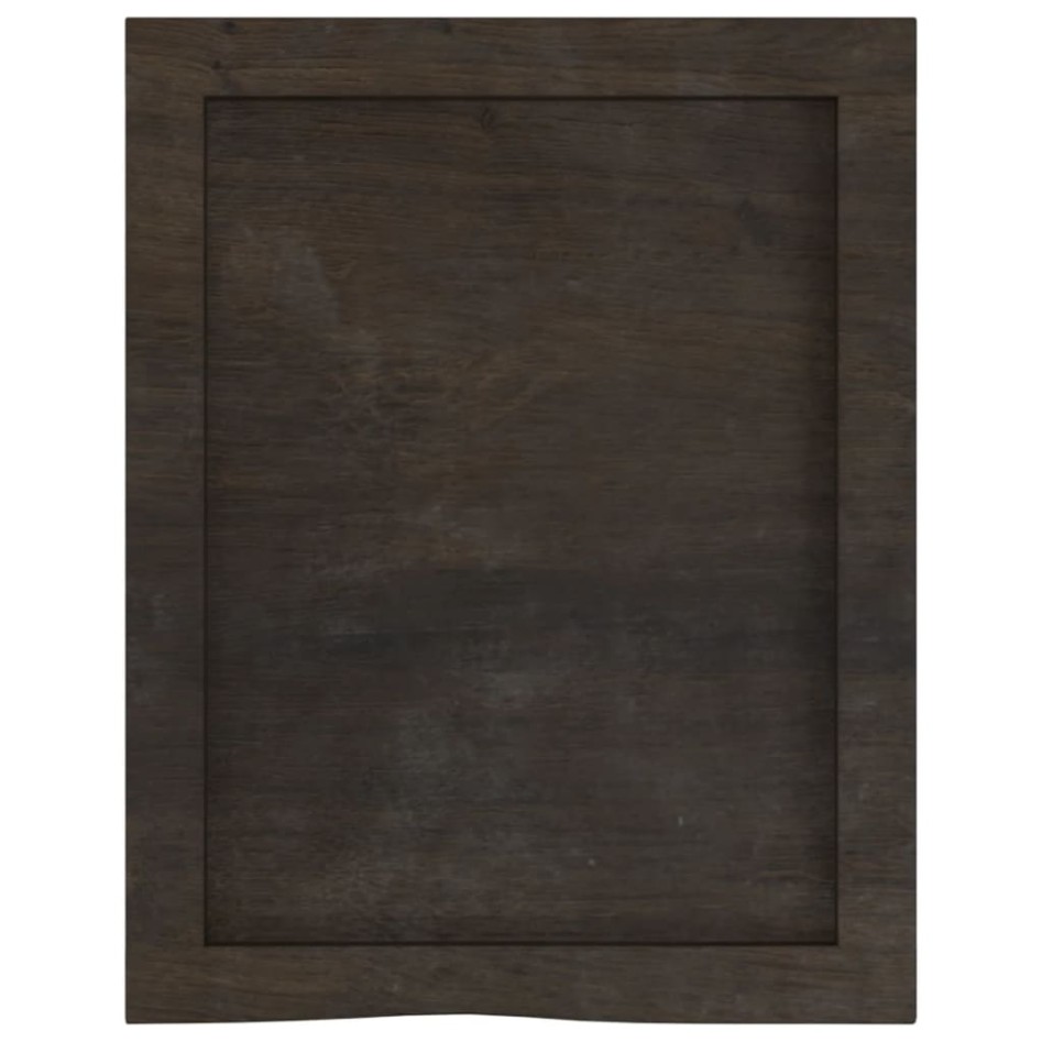 Encimera de baño madera tratada marrón oscuro 40x50x(2-4)