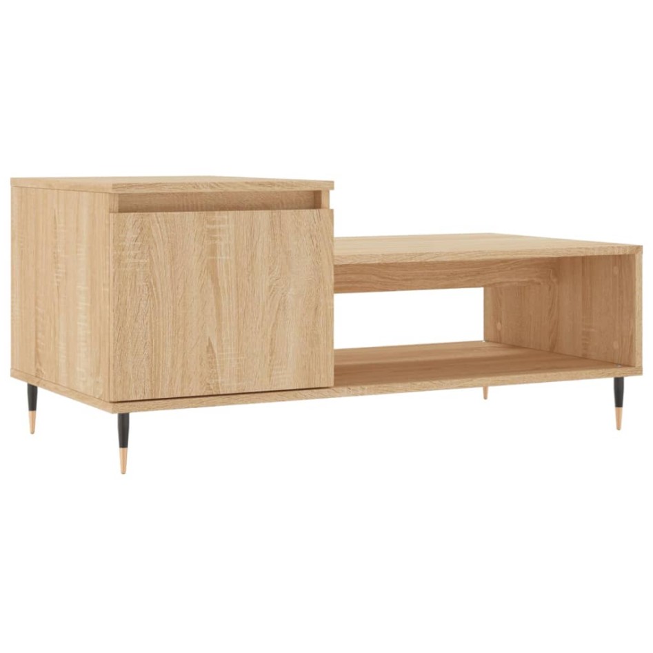 Mesa de centro madera contrachapada roble Sonoma 100x50x45
