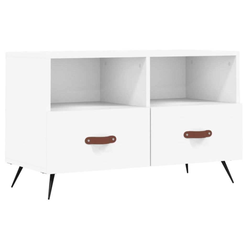 Mueble para TV madera contrachapada blanco 80x36x50