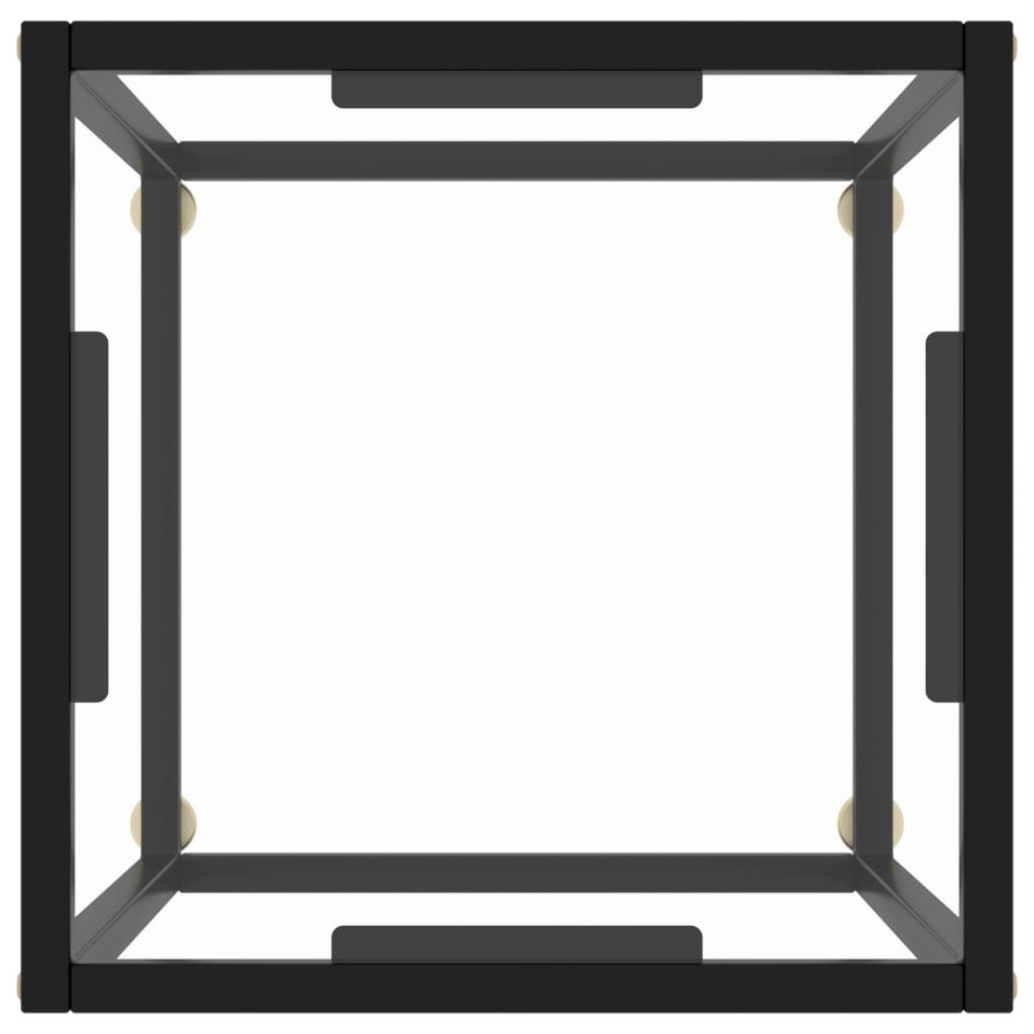 Mesa de centro con vidrio templado negra 40x40x50