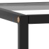 Mesa de centro con vidrio templado negra 40x40x50