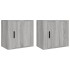 Mesitas de noche de pared 2 uds gris Sonoma 50x30x47