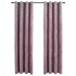 Cortinas opacas anillas 2 uds terciopelo rosa viejo 140x225