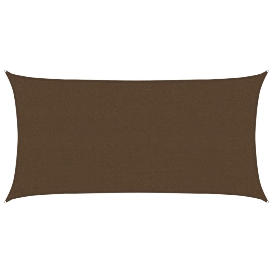 Toldo de vela HDPE marrón 160 g/m² 2x4