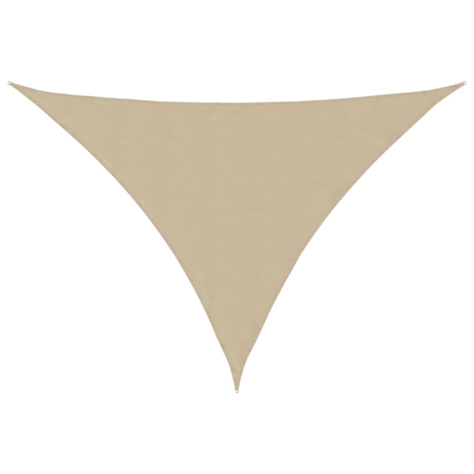Toldo de vela triangular tela Oxford beige 4,5x4,5x4,5