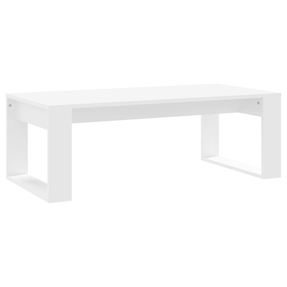 Mesa de centro madera de ingeniería blanco 102x50x35