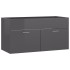 Armario para lavabo contrachapada gris brillo 90x38,5x46