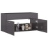 Armario para lavabo contrachapada gris brillo 90x38,5x46