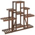 Soporte para flores madera maciza abeto 110x25x96