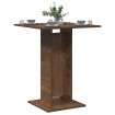 Mesa de bistró madera contrachapada roble marrón 60x60x75 cm