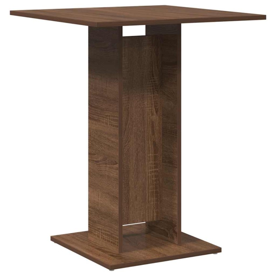 Mesa de bistró madera contrachapada roble marrón 60x60x75