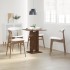 Mesa de bistró madera contrachapada roble marrón 60x60x75
