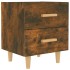 Mesita de noche color roble ahumado 40x35x47,5