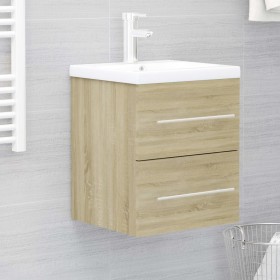 Armario para lavabo contrachapada color roble 41x38,5x48
