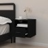 Mesita de noche de pared negro 50x36x40