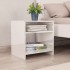 Mesita de noche madera contrachapada blanco brillo 40x30x40