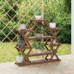 Soporte para flores de madera maciza abeto 110x25x105 cm