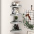Estantes flotantes de pared 4 uds MDF gris 25x25x3,8