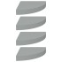 Estantes flotantes de pared 4 uds MDF gris 25x25x3,8
