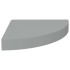 Estantes flotantes de pared 4 uds MDF gris 25x25x3,8