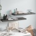 Estante flotante de pared 2 uds MDF gris brillo 80x23,5x3,8