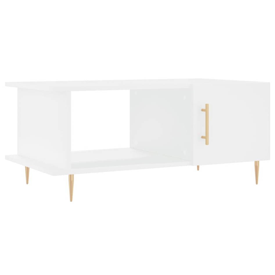 Mesa de centro madera contrachapada blanco 90x50x40