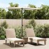 Sombrilla de jardín con palo de aluminio blanco arena