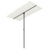 Sombrilla de jardín con palo de aluminio blanco arena