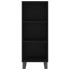 Aparador de madera de ingeniería negro 34,5x32,5x90