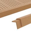 Molduras angulares 5 uds WPC color teca 170 cm