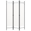 Biombo divisor de 3 paneles blanco 120x180 cm