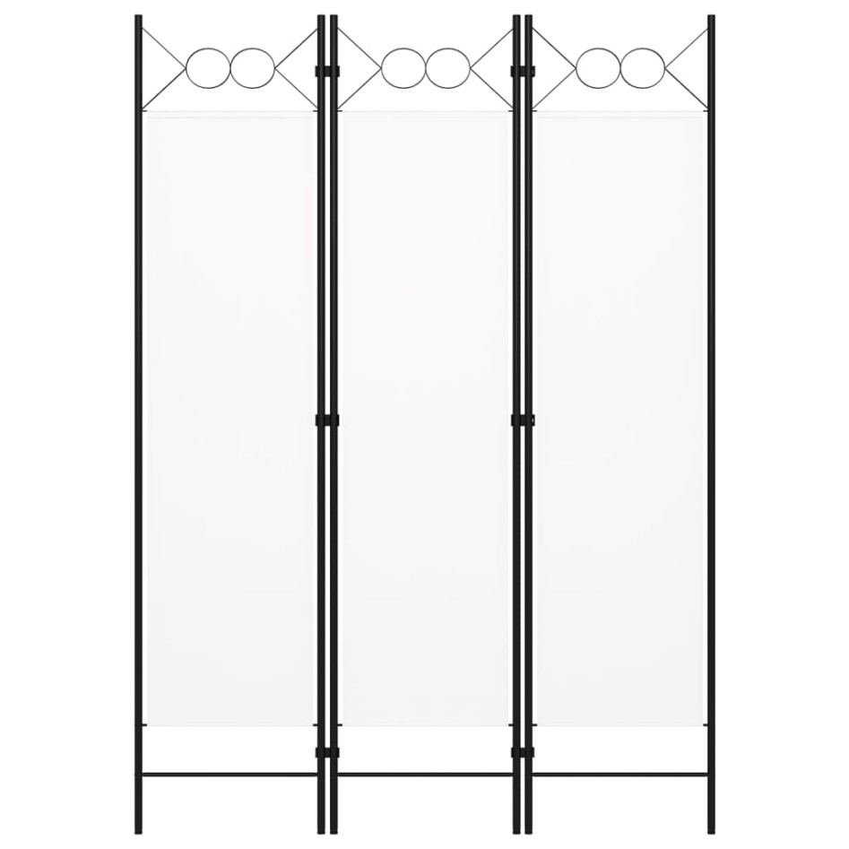 Biombo divisor de 3 paneles blanco 120x180