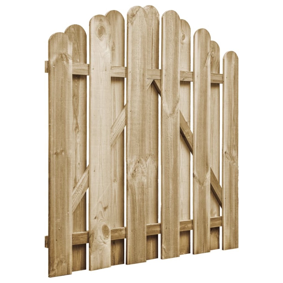 Puerta de valla de madera de pino impregnada 100x100