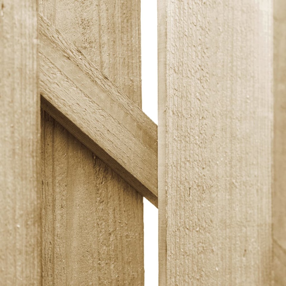 Puerta de valla de madera de pino impregnada 100x100