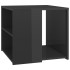 Mesa auxiliar madera contrachapada gris brillante 50x50x45