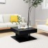Mesa de centro madera contrachapada negro 57x57x30