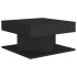 Mesa de centro madera contrachapada negro 57x57x30