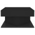 Mesa de centro madera contrachapada negro 57x57x30