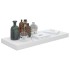 Estante flotante de pared 2 uds MDF blanco brillo