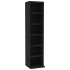 Estantería para CDs de madera contrachapada negro 21x20x88